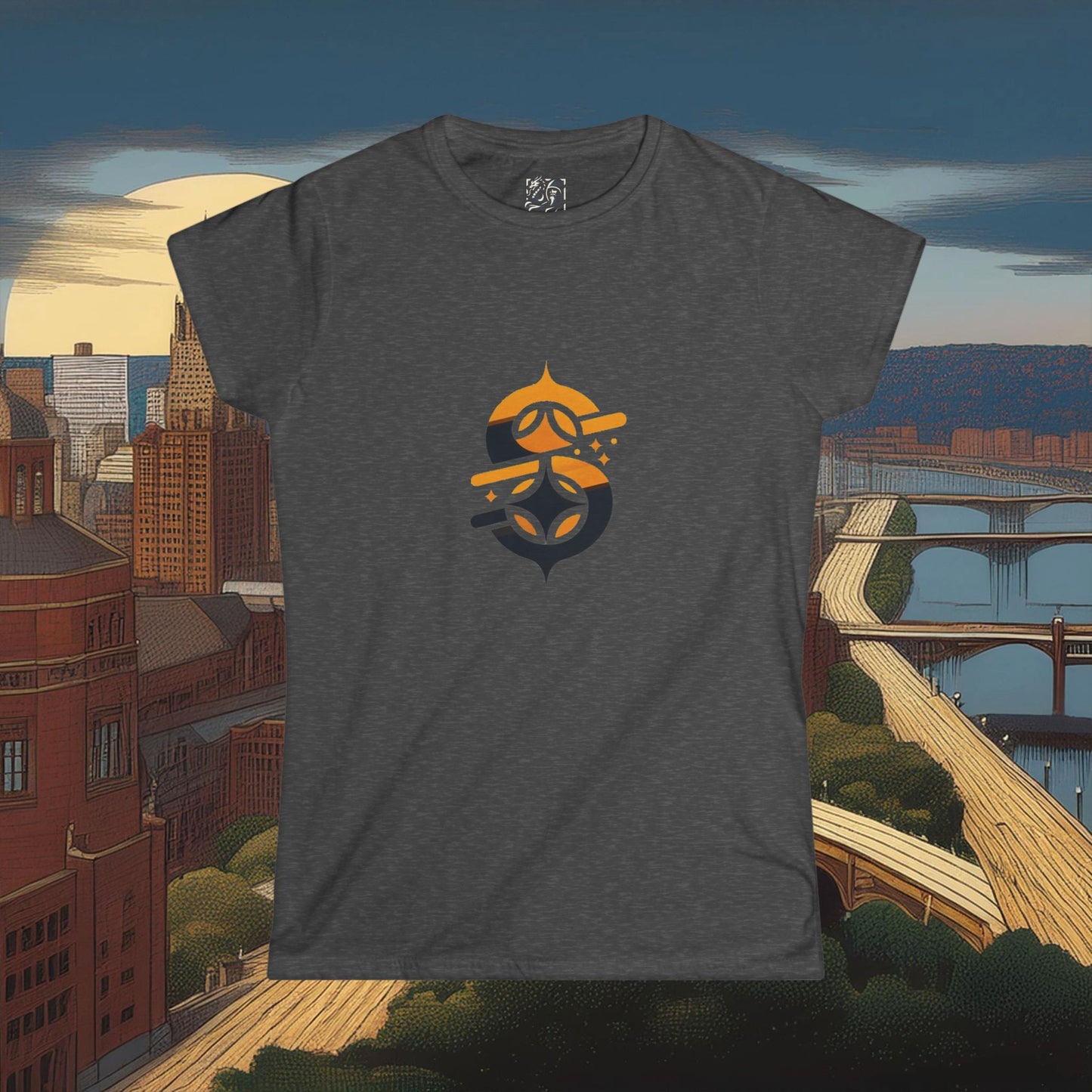 Pittsburgh Football Logo Women's Softstyle Tee