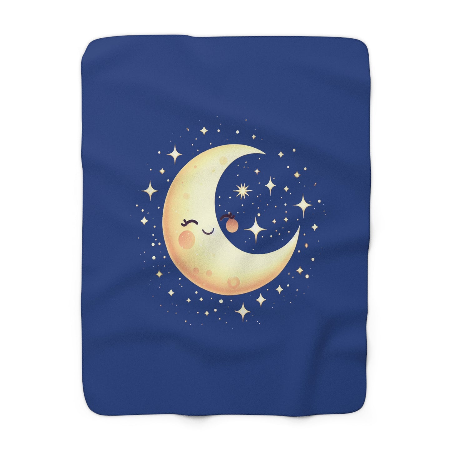 Moon and Stars Sherpa Fleece Blanket