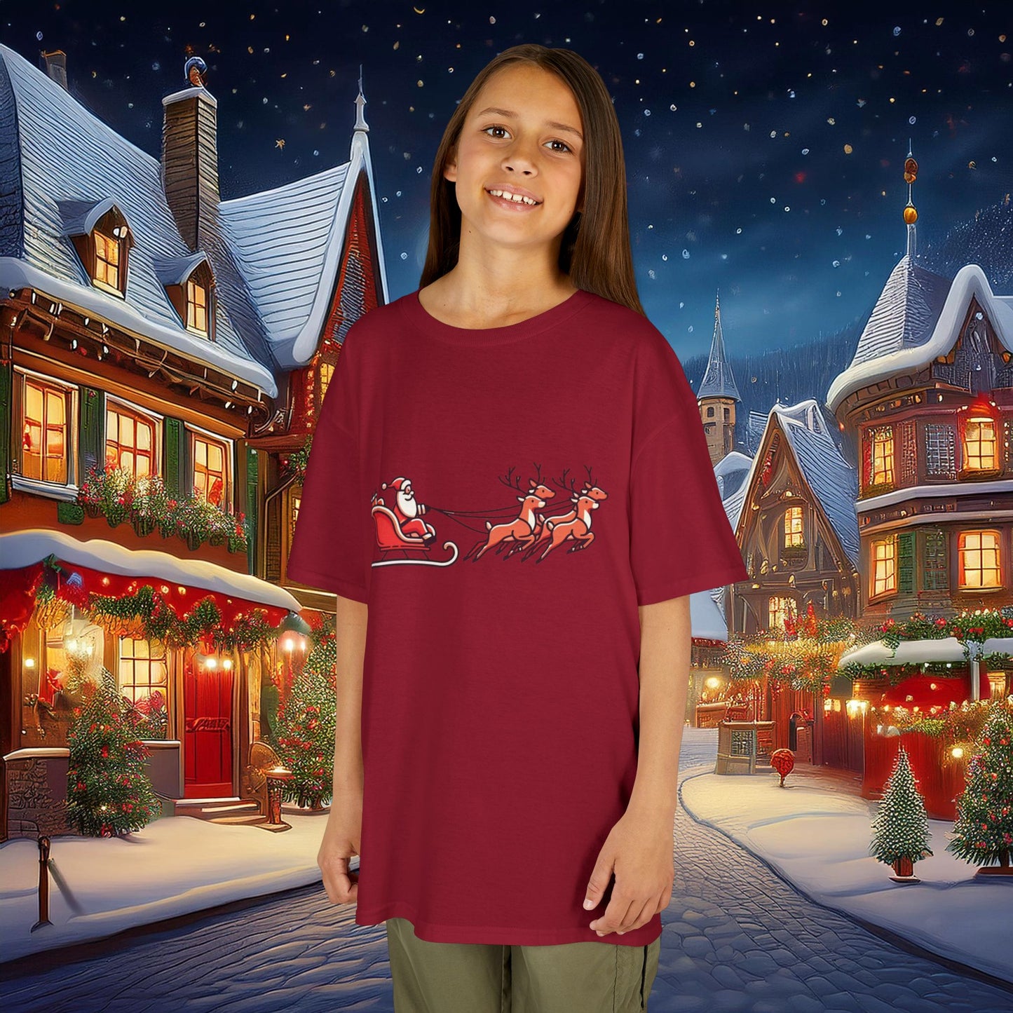 Santa's Sleigh Kids Tee