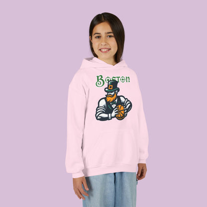 Boston Basketball Design Youth Hoodie
