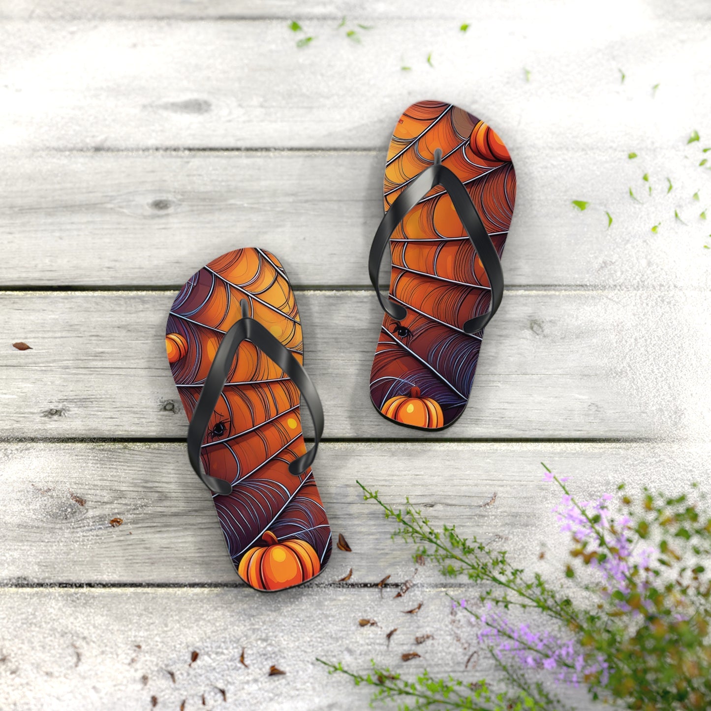 Spider Web Flip Flops