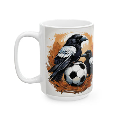 Magpies And Football Ceramic Mugs (11oz\15oz)