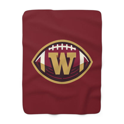 Washington Football Logo Sherpa Fleece Blanket