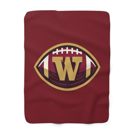 Washington Football Logo Sherpa Fleece Blanket