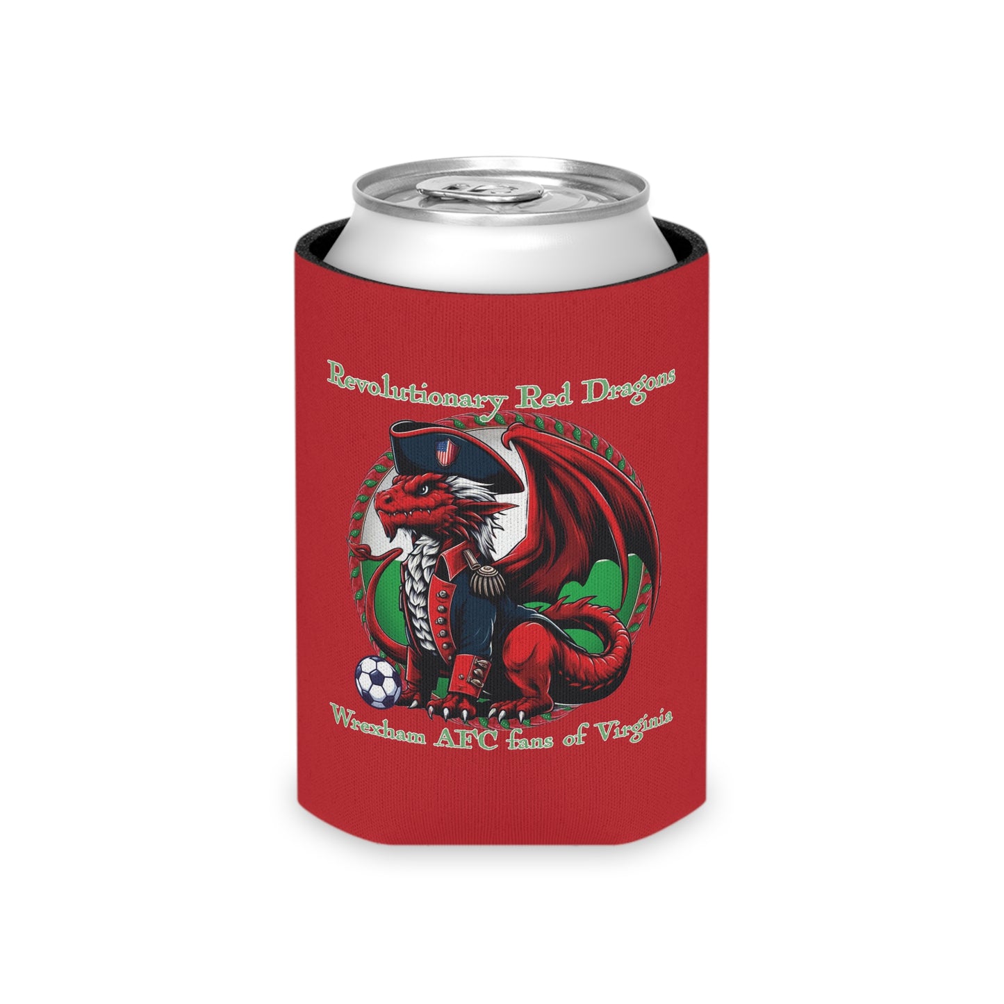 Revolutionary Red Dragons Logo Can Cooler
