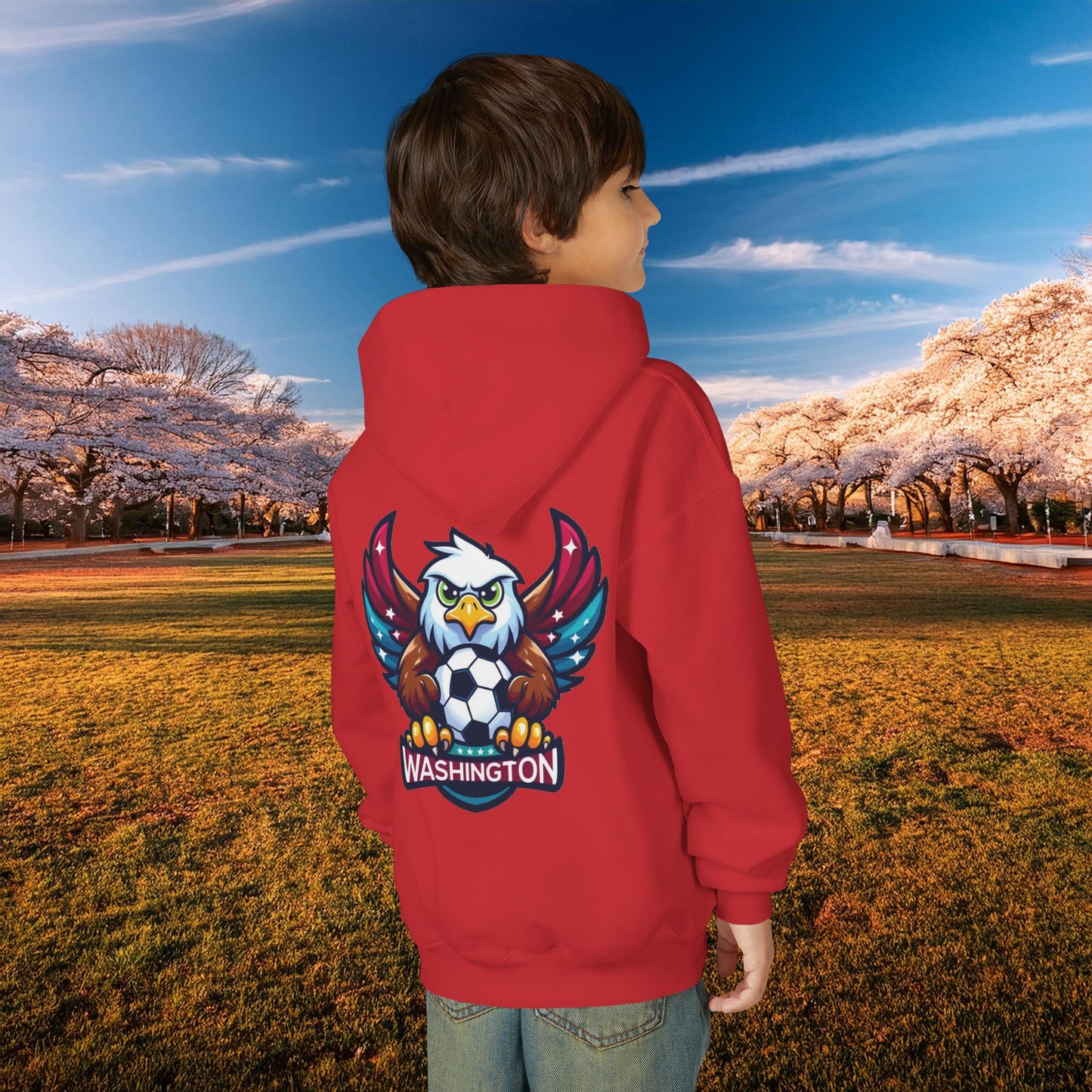 Washington Spirit Eagle Design Youth Hoodie