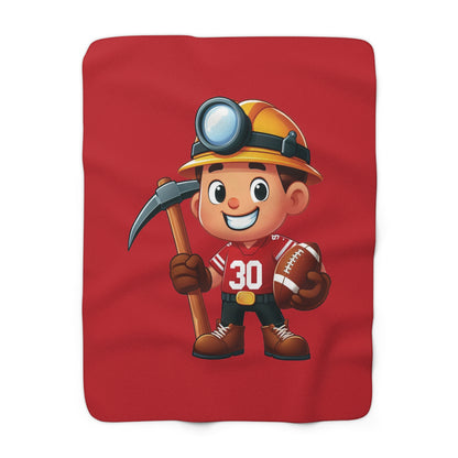 San Francisco Football Little Miner Sherpa Fleece Blanket
