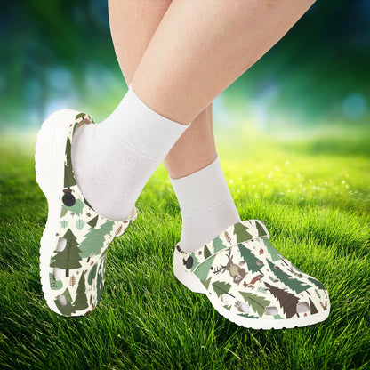 Forest Pattern Foam Clogs