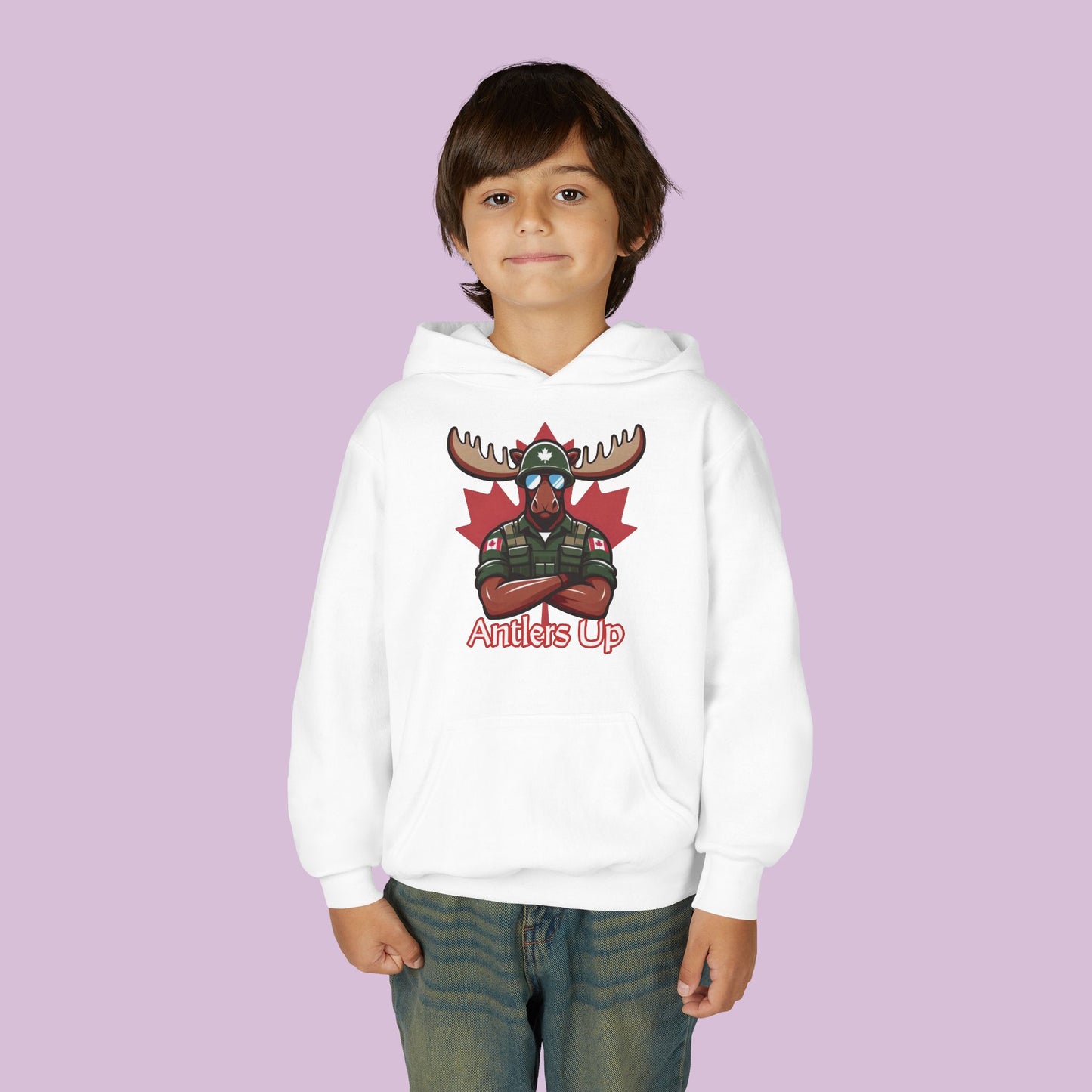 Canadian Moose "Antlers Up" Youth Hoodie