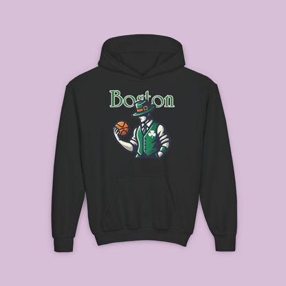 Boston Basketball Youth Hoodie