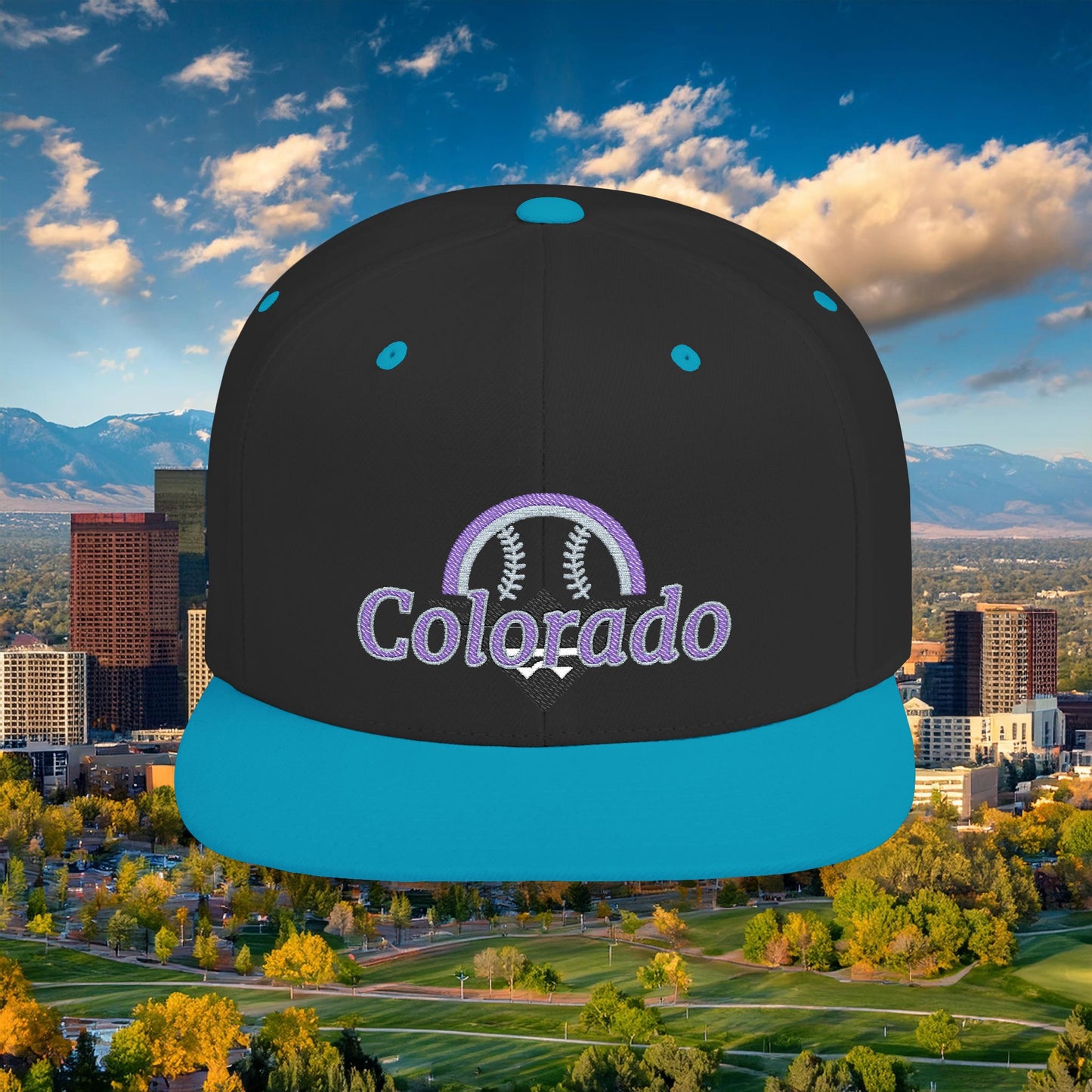 Colorado Mountain Baseball Flat Bill Snapback