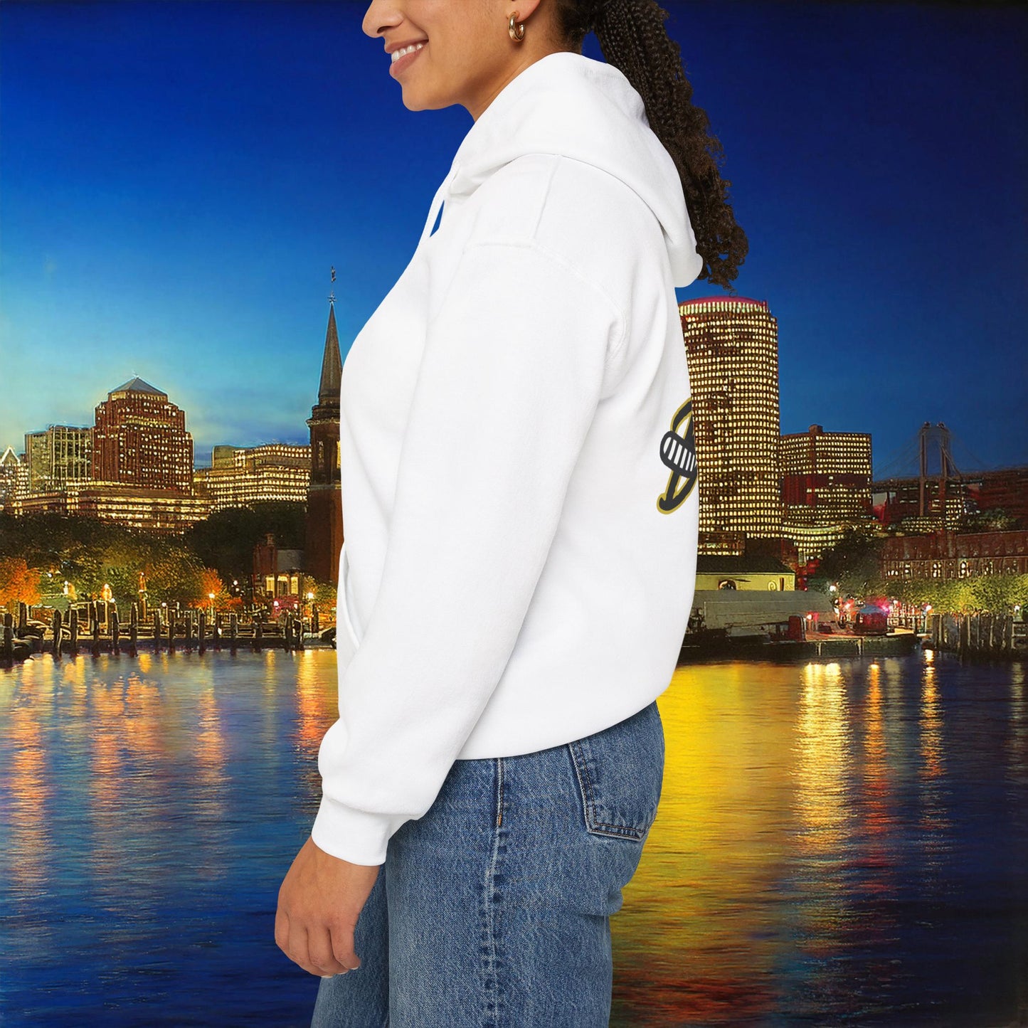 Boston Hockey Bear Hoodie