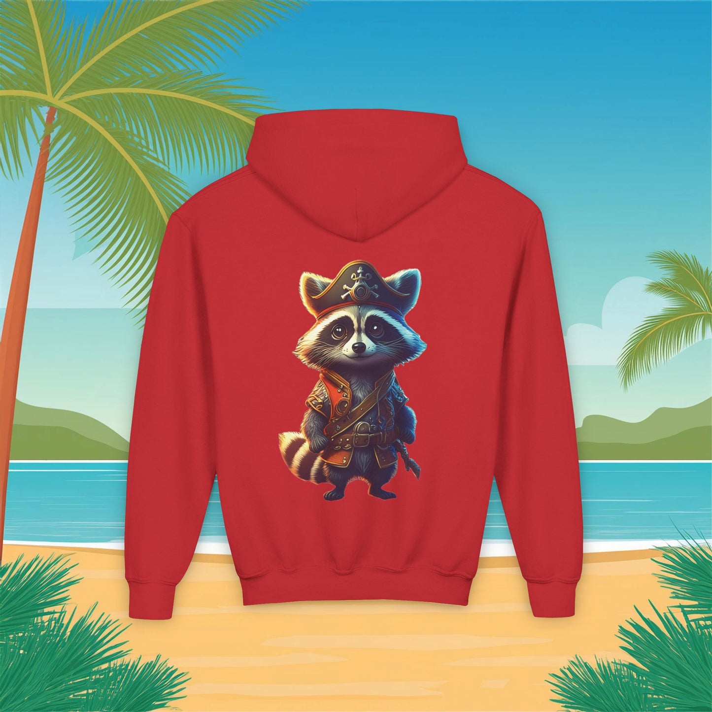 Raccoon Pirate Youth Hoodie