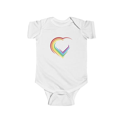 Rainbow Heart Infant Bodysuit