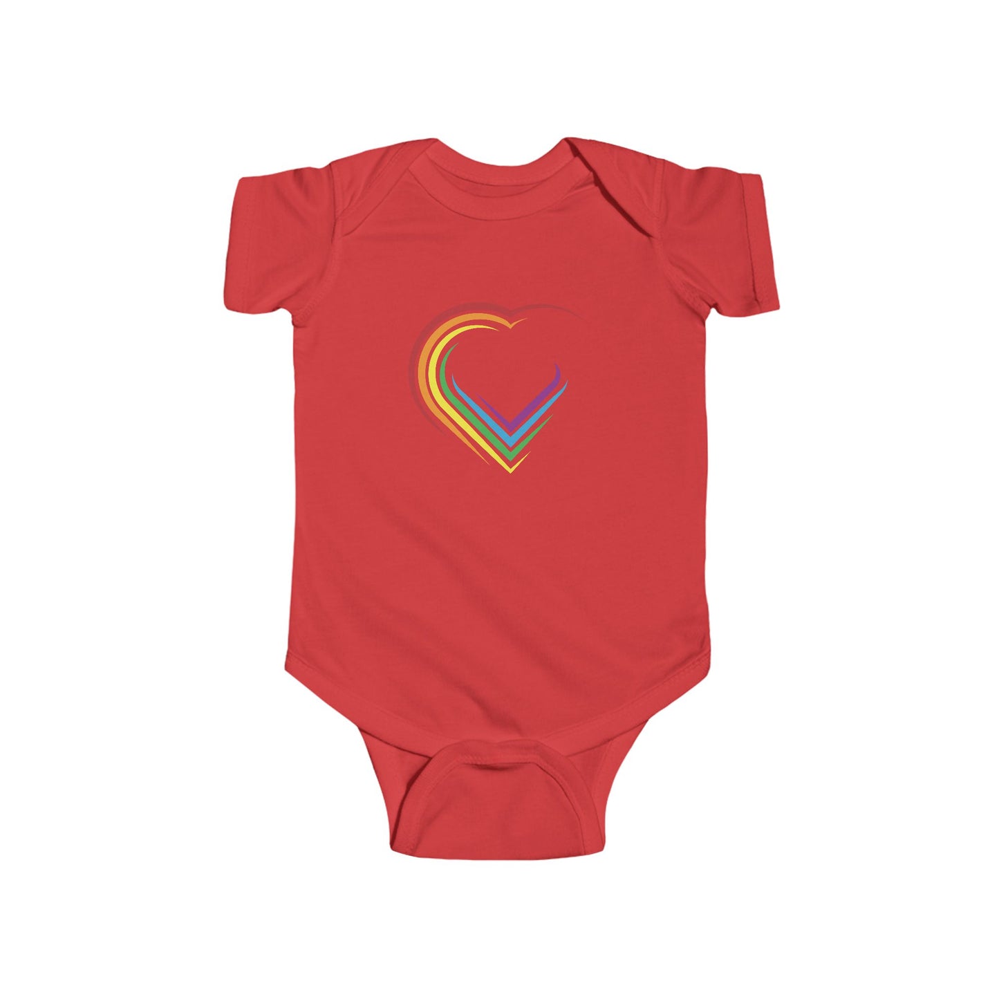 Rainbow Heart Infant Bodysuit