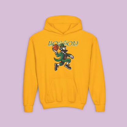 Boston Basketball Logo Youth Hoodie