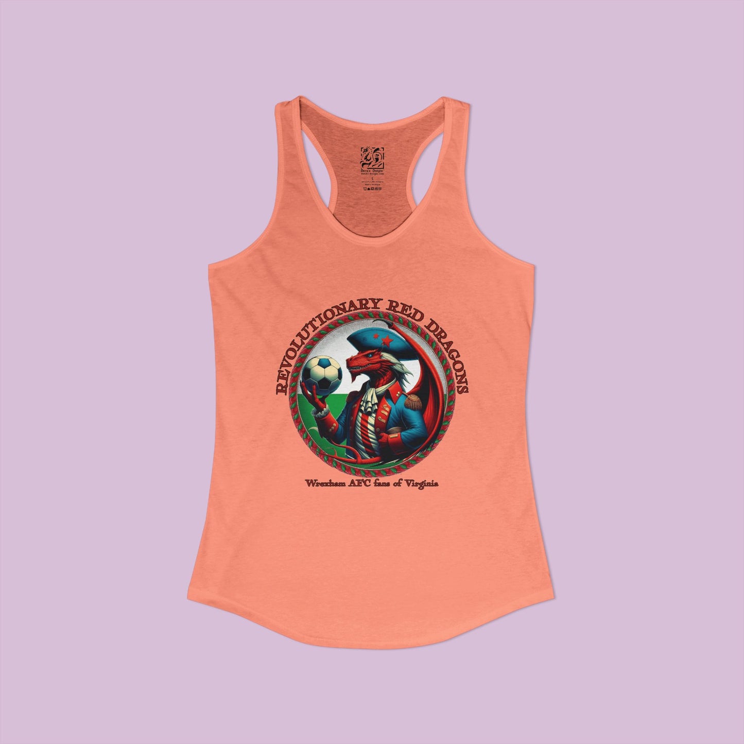 Revolutionary Red Dragons Crest Women's Racerback Tank
