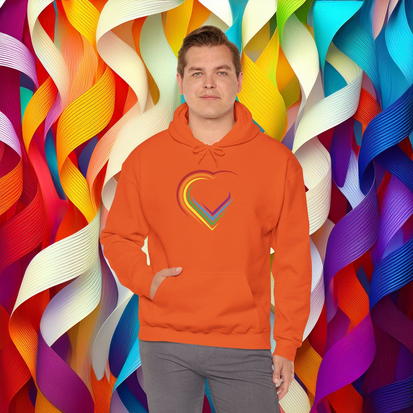 Rainbow Heart Unisex Hoodie