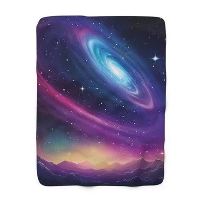 Distant Galaxy Sherpa Fleece Blanket