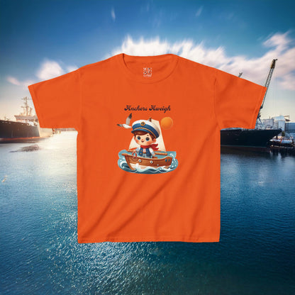 Navy Anchors Aweigh Kids Tee