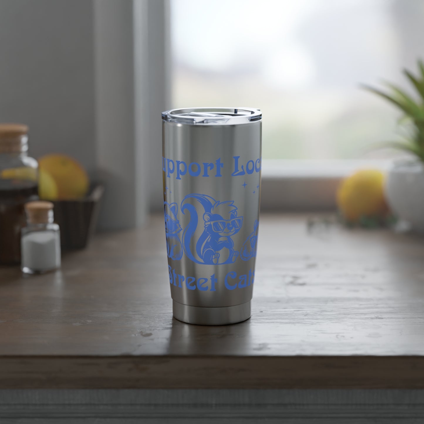 Support Local Street Cats 20oz Travel Tumbler