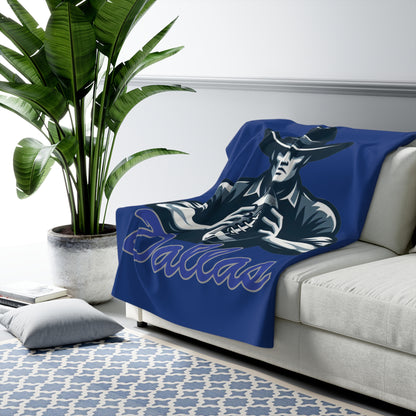 Dallas Football Player Sherpa Fleece Blanket
