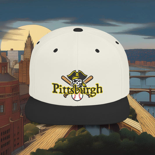 Pittsburgh Baseball Logo Flat Bill Snapback