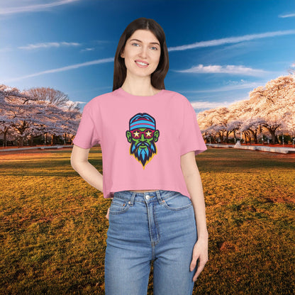Psychedelic Wizard's Player Women's Crop Tee