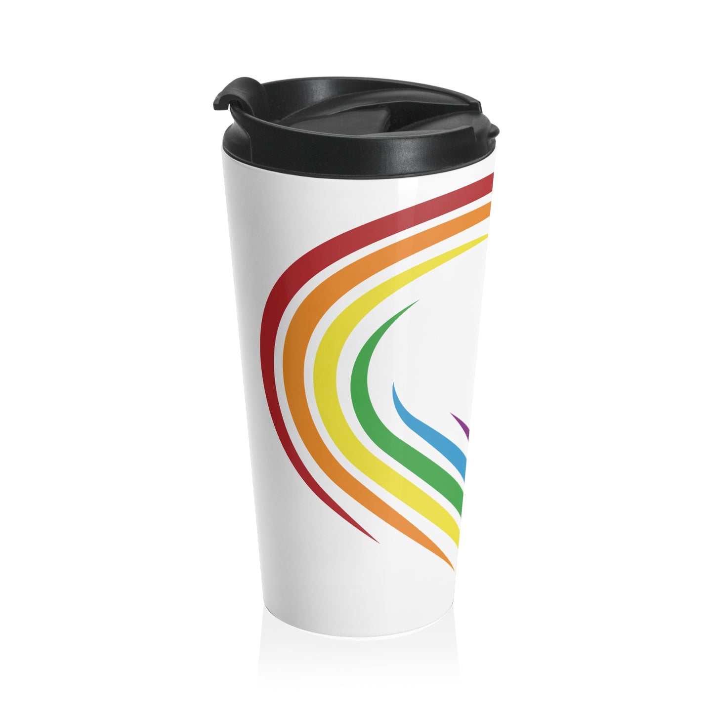 Rainbow Heart Travel Mug