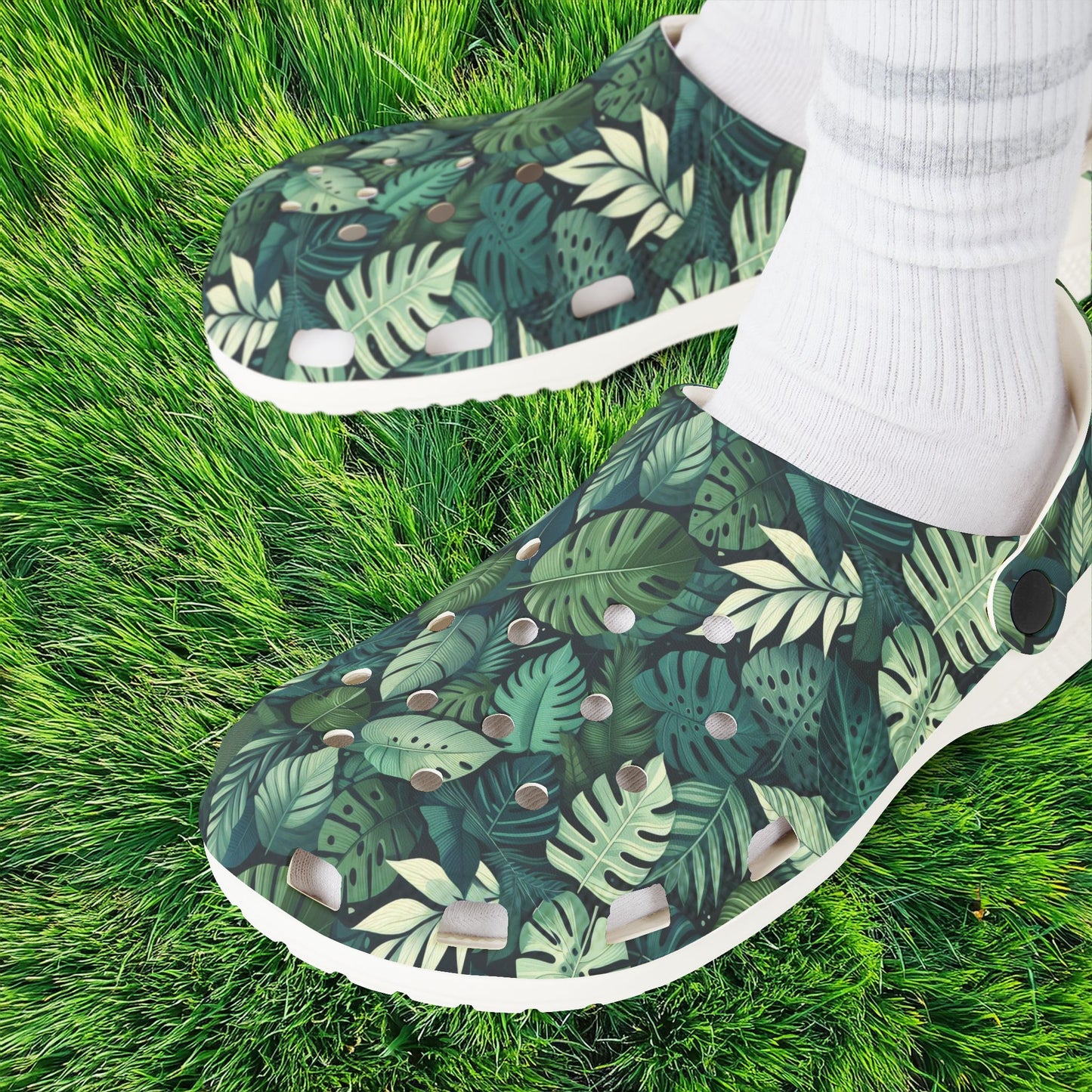 Jungle Pattern Foam Clogs