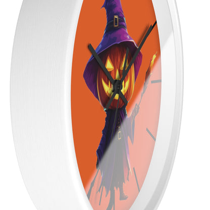 Pumpkin Wizard Wall Clock