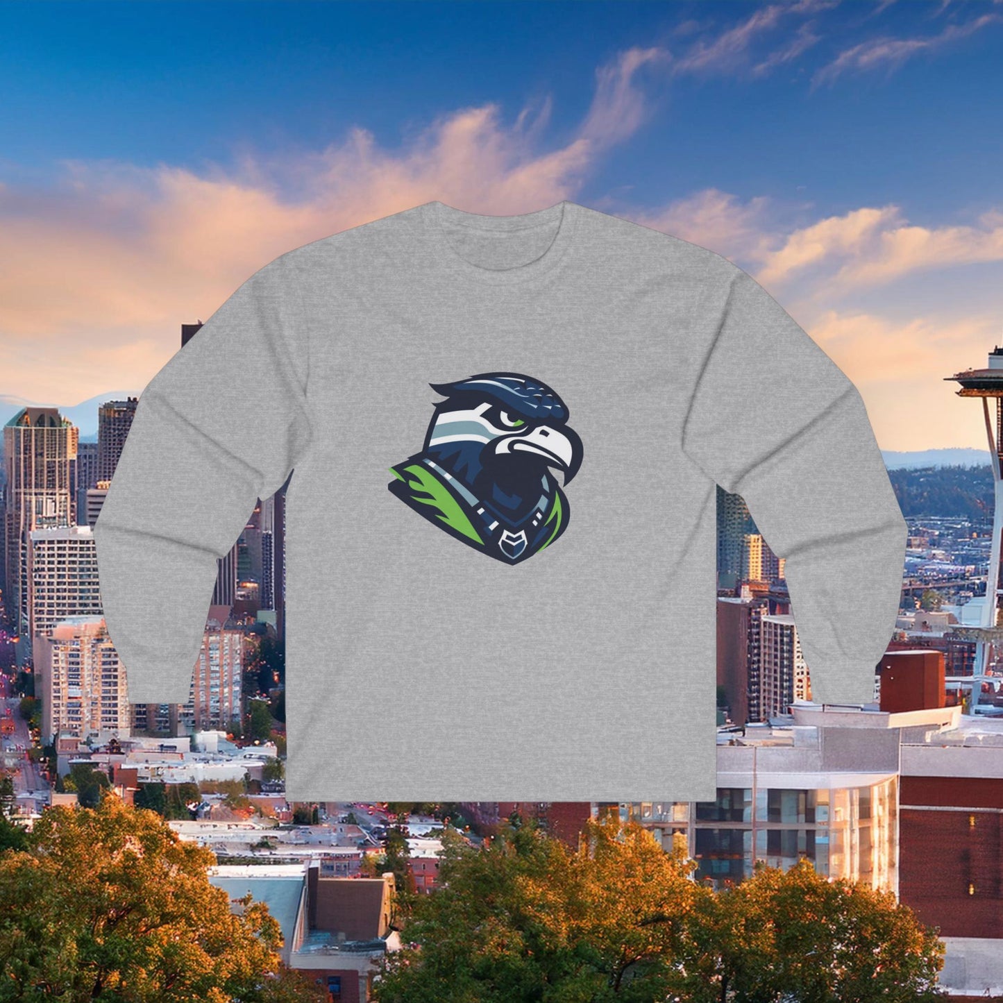Seattle Football Crest Long Sleeve Tee