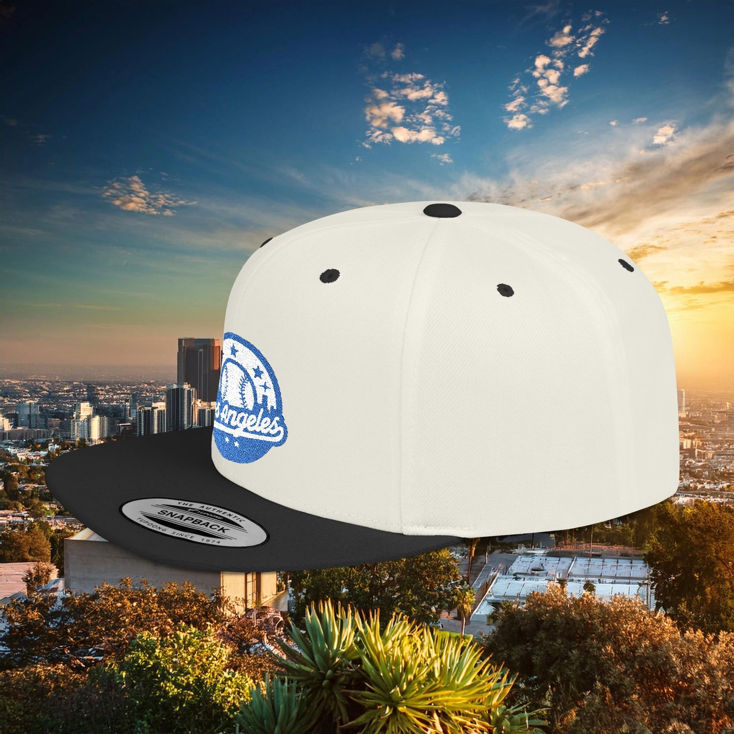 LA Blue Baseball Flat Bill Snapback