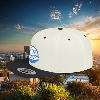 LA Blue Baseball Flat Bill Snapback