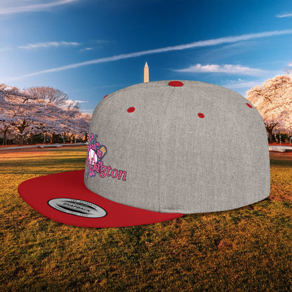 Washington Cherry Blossom Flat Bill Snapback