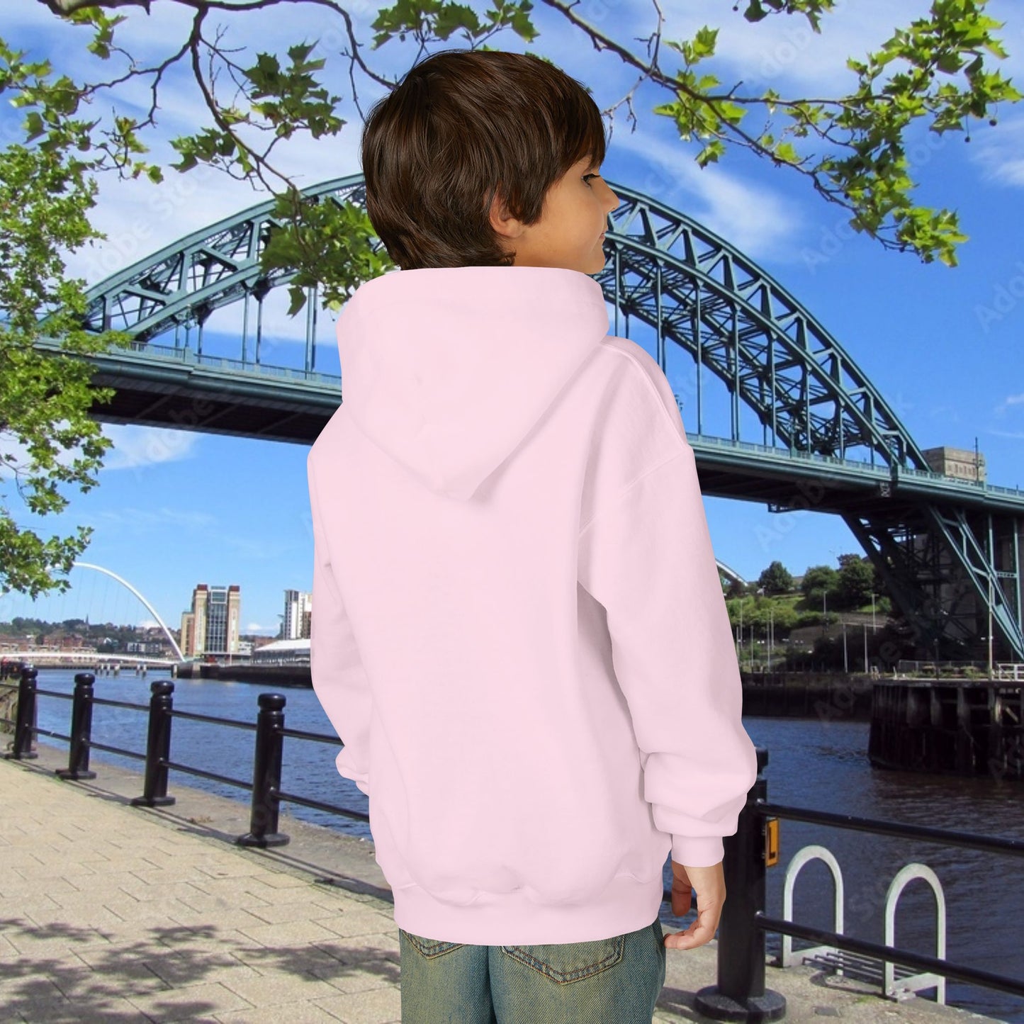 Newcastle United B&W Crest Youth Hoodie