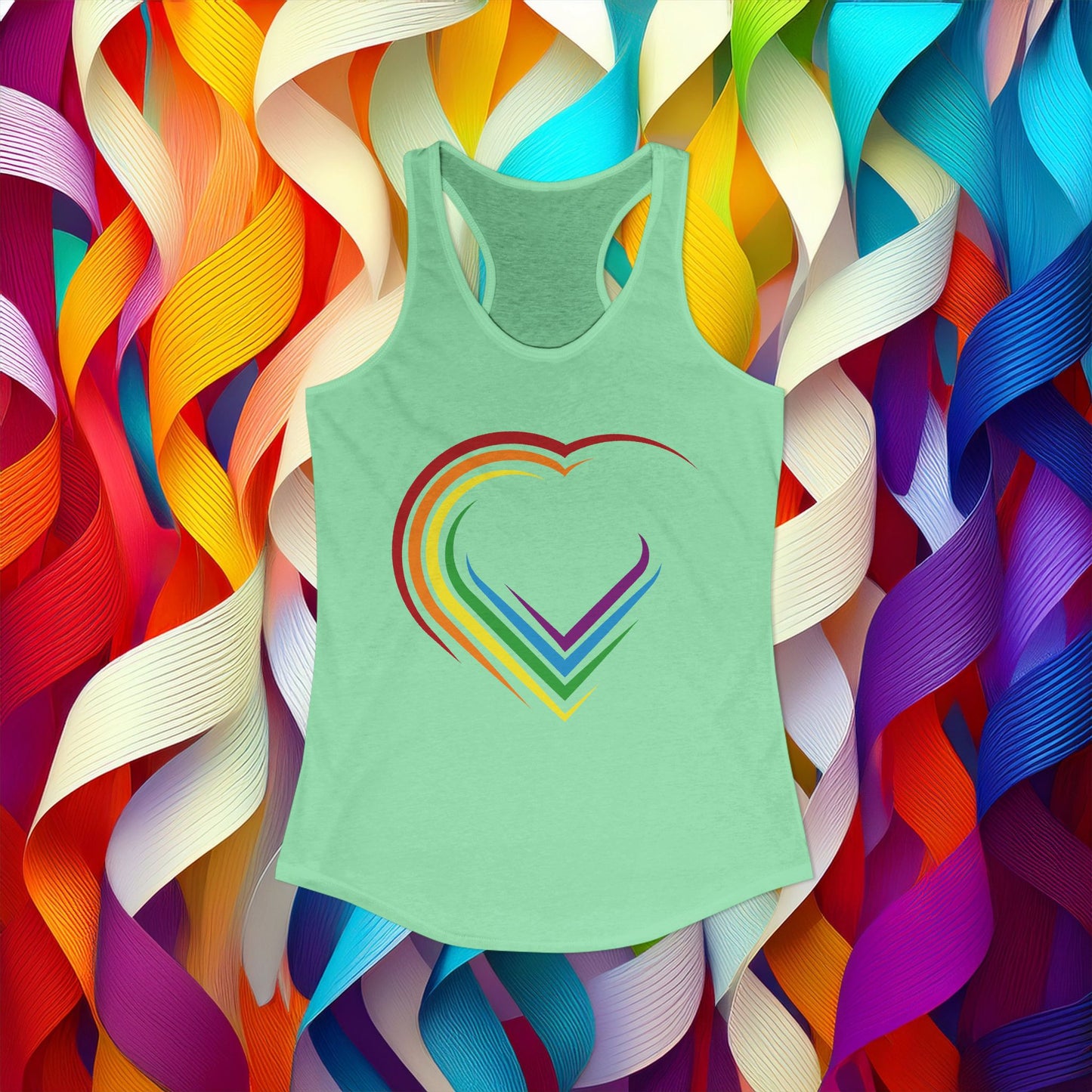 Rainbow Heart Women's Racerback Tank