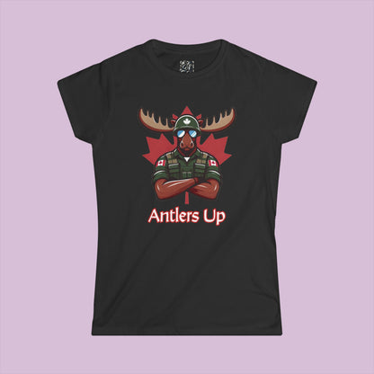 Canadian Moose "Antlers Up" Women's Softstyle Tee