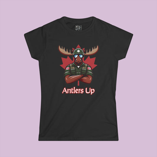 Canadian Moose "Antlers Up" Women's Softstyle Tee