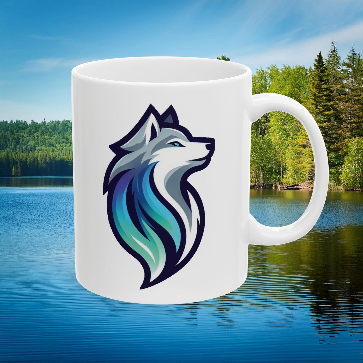 Timber Wolf Ceramic Mug (11oz/15oz)