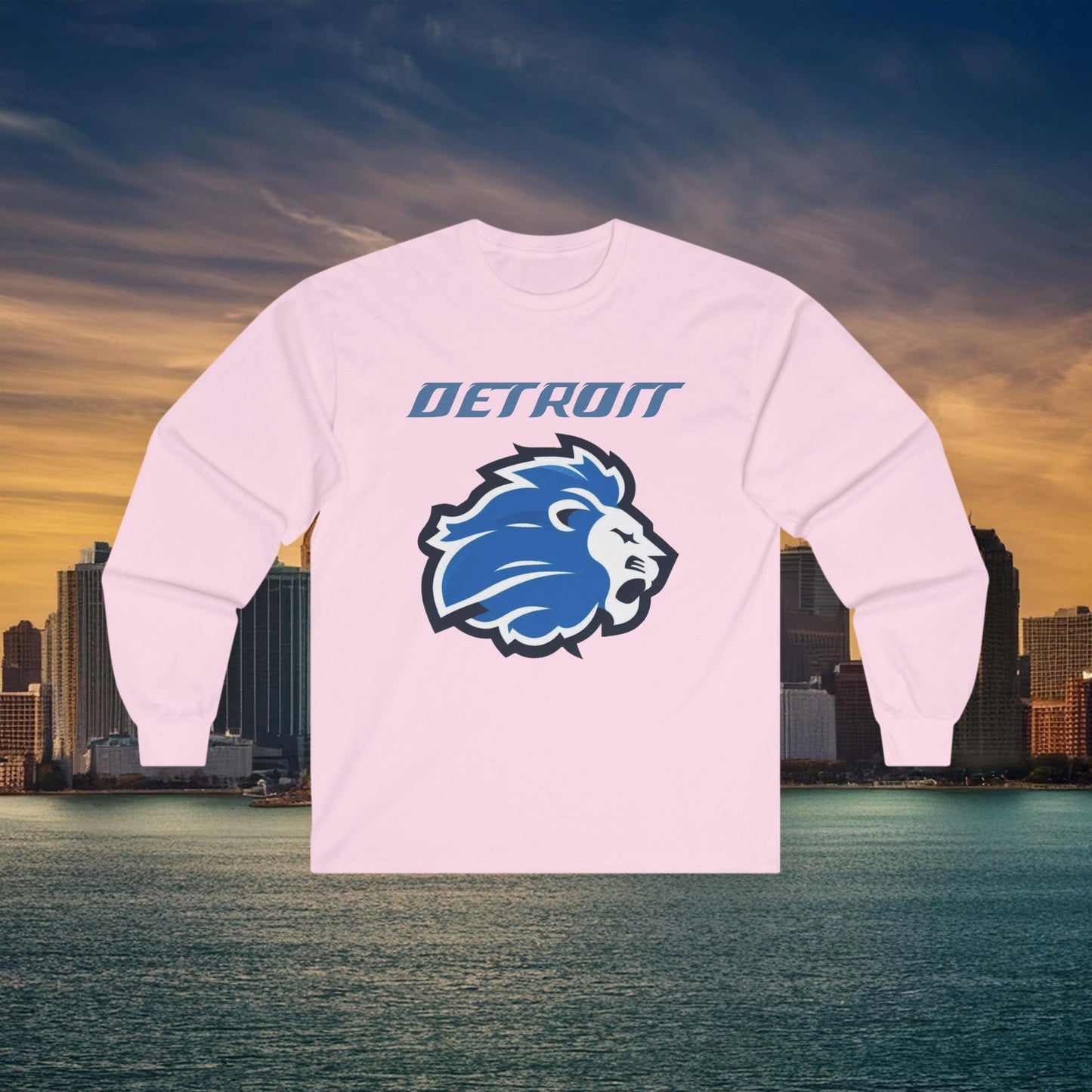 Detroit Football Logo Long Sleeve Tee