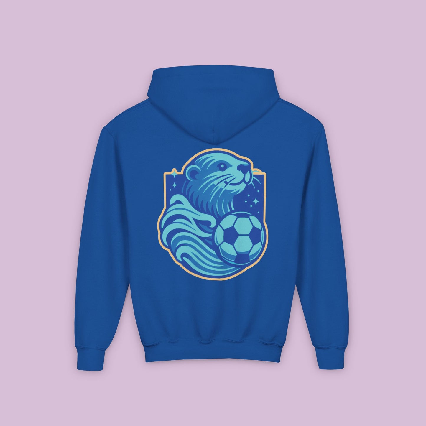 Sea Otter Soccer Logo Youth Hoodie