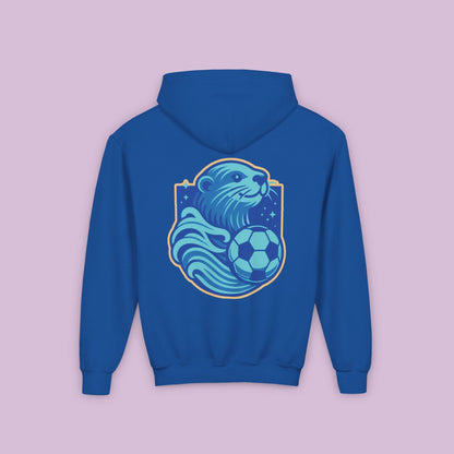 Sea Otter Soccer Logo Youth Hoodie