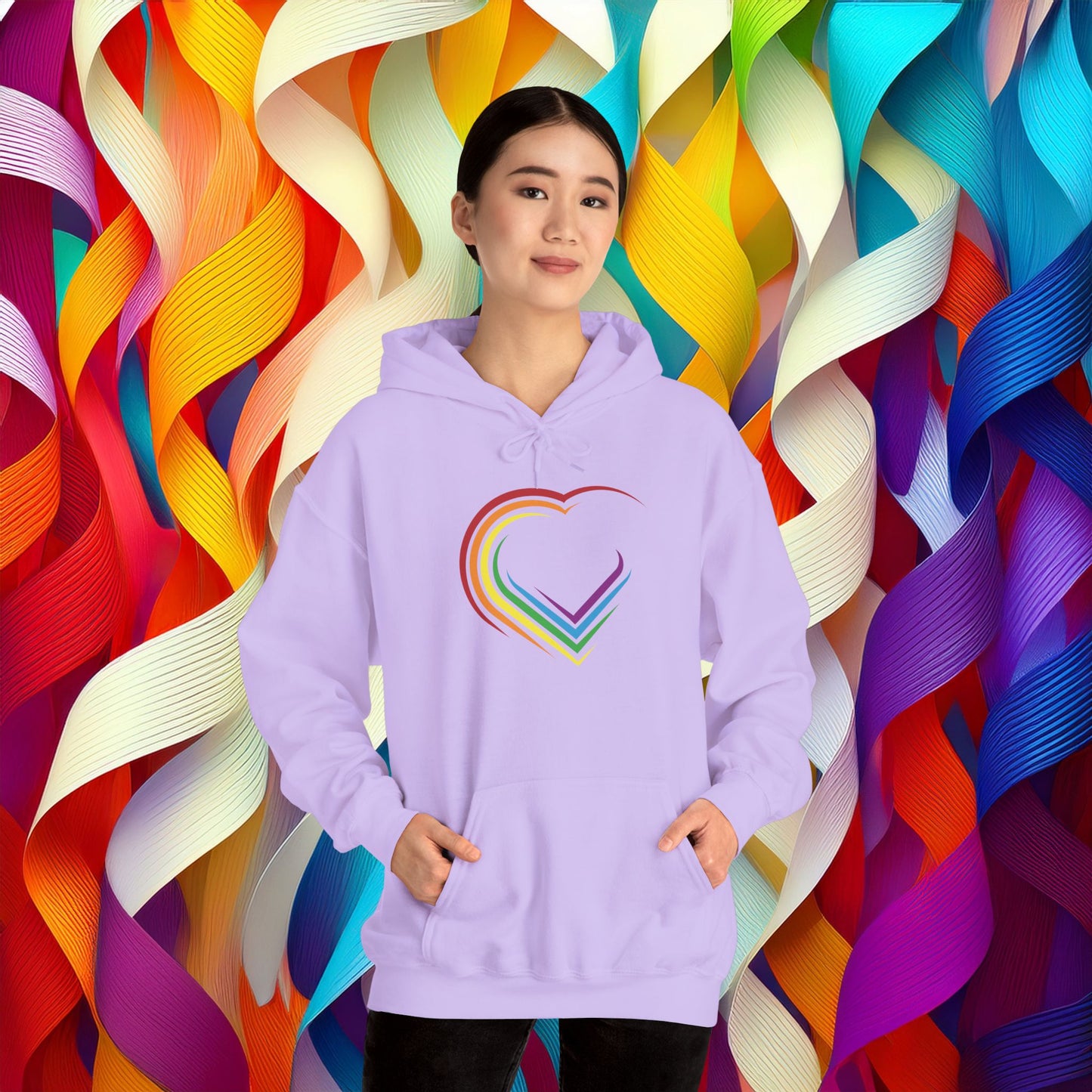 Rainbow Heart Unisex Hoodie