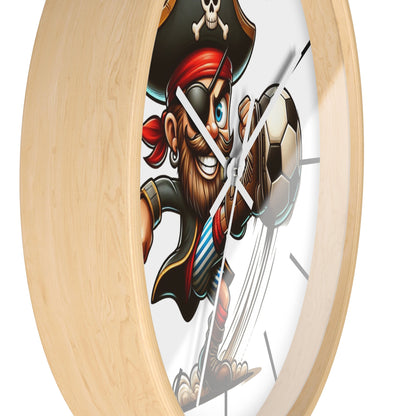 Pirate Soccer Wall Clock