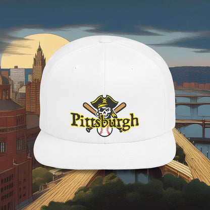 Pittsburgh Baseball Logo Flat Bill Snapback
