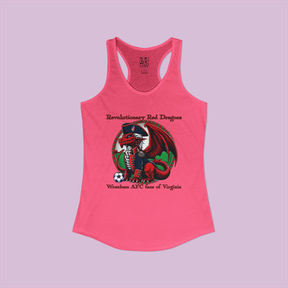 Revolutionary Red Dragons Logo Women's Racerback Tank