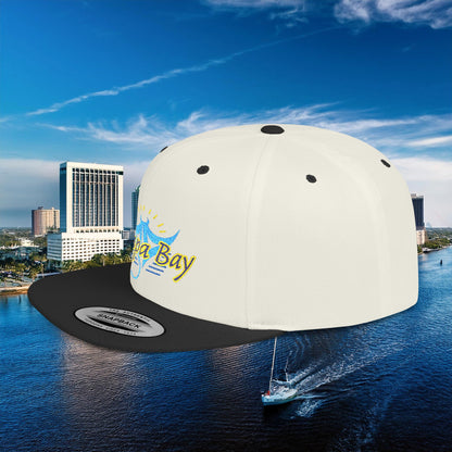 Tampa Bay Baseball Logo Flat Bill Snapback