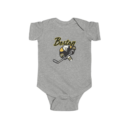 Boston Hockey Bear Infant Bodysuit