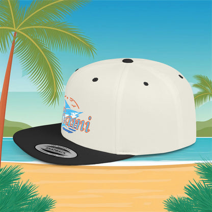 Miami Baseball Logo Flat Bill Snapback